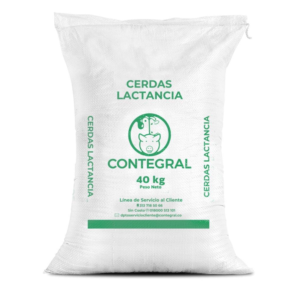 Cerdas Lactancia 40kg (Peletizado) | Alimento Tecnificado para Madres en Lactancia • Contegral Ibagué y Tolima | Discontegral Ibagué Tolima - Concentrados Contegral - Ringo - Nutriss - Mirringo - Filpo Cerdas Lactancia 40kg (Peletizado) | Alimento Tecnificado para Madres en Lactancia • Contegral Ibagué y Tolima