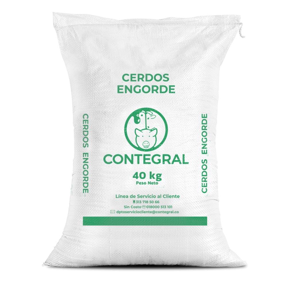 Cerdos Engorde 40kg (Peletizado) | Alimento Línea Distribución para Ceba Final • Contegral Ibagué y Tolima | Discontegral Ibagué Tolima - Concentrados Contegral - Ringo - Nutriss - Mirringo - Filpo Cerdos Engorde 40kg (Peletizado) | Alimento Línea Distribución para Ceba Final • Contegral Ibagué y Tolima