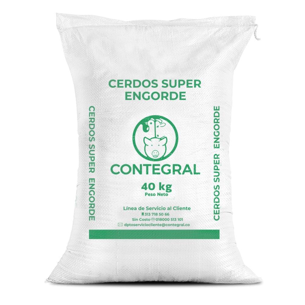 Cerdos Super Engorde 40kg Peletizado | Línea Estándar para Finalización Intermedia • Contegral Ibagué y Tolima | Discontegral Ibagué Tolima - Concentrados Contegral - Ringo - Nutriss - Mirringo - Filpo Cerdos Super Engorde 40kg Peletizado | Línea Estándar para Finalización Intermedia • Contegral Ibagué y Tolima