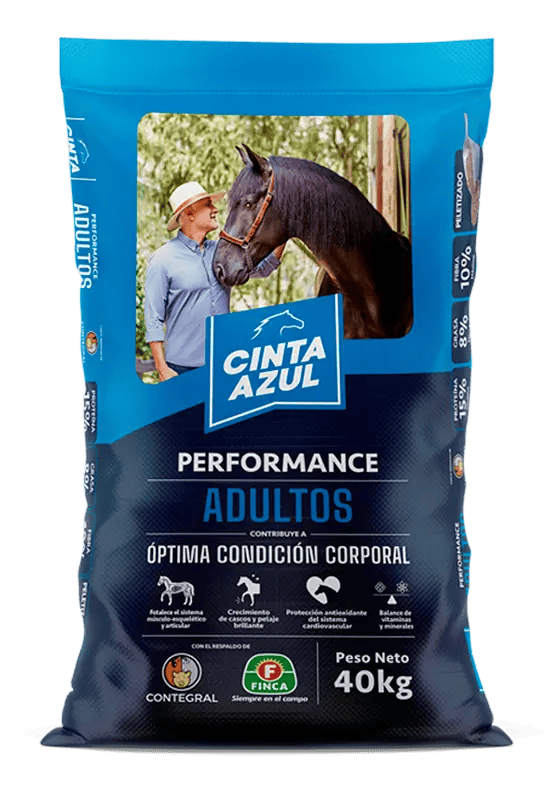 Cinta Azul Performance Adultos 40kg | Concentrado Premium para Caballos • Contegral Ibagué y Tolima | Discontegral Ibagué Tolima - Concentrados Contegral - Ringo - Nutriss - Mirringo - Filpo Cinta Azul Performance Adultos 40kg | Concentrado Premium para Caballos • Contegral Ibagué y Tolima