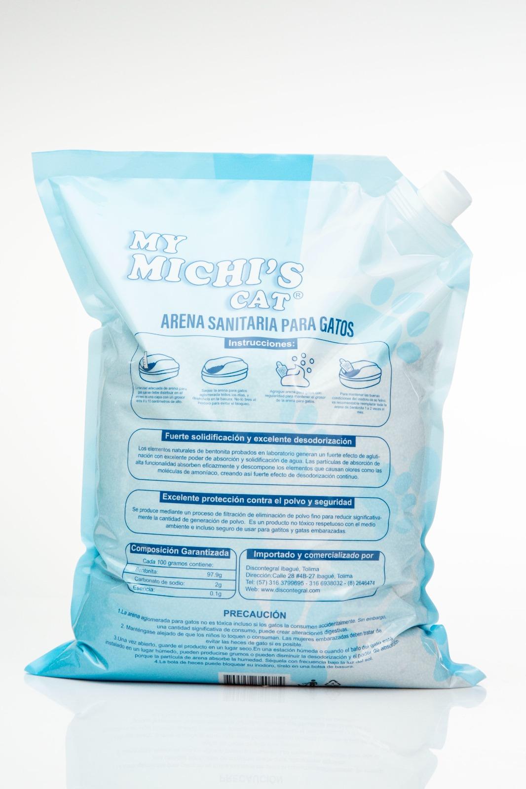 My Michi’s Cat Arena Sanitaria para Gatos | Bentonita Natural, Control de Olores y 99% Libre de Polvo | Discontegral Ibagué Tolima - Concentrados Contegral - Ringo - Nutriss - Mirringo - Filpo My Michi’s Cat Arena Sanitaria para Gatos | Bentonita Natural, Control de Olores y 99% Libre de Polvo - Imagen 3